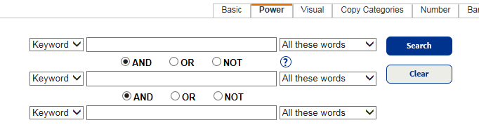 Power search And, Or, Not.