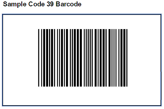 Sample Code 39 Barcode.