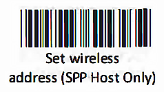 Set wireless address barcode.