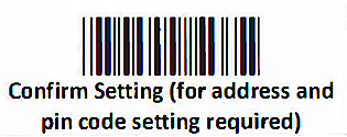 Confirm Setting barcode.