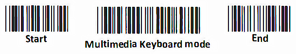 Multimedia keyboard mode barcodes.