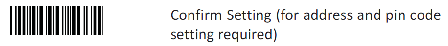 Confirm Setting barcode.