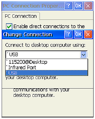 Change Connection pop-up.